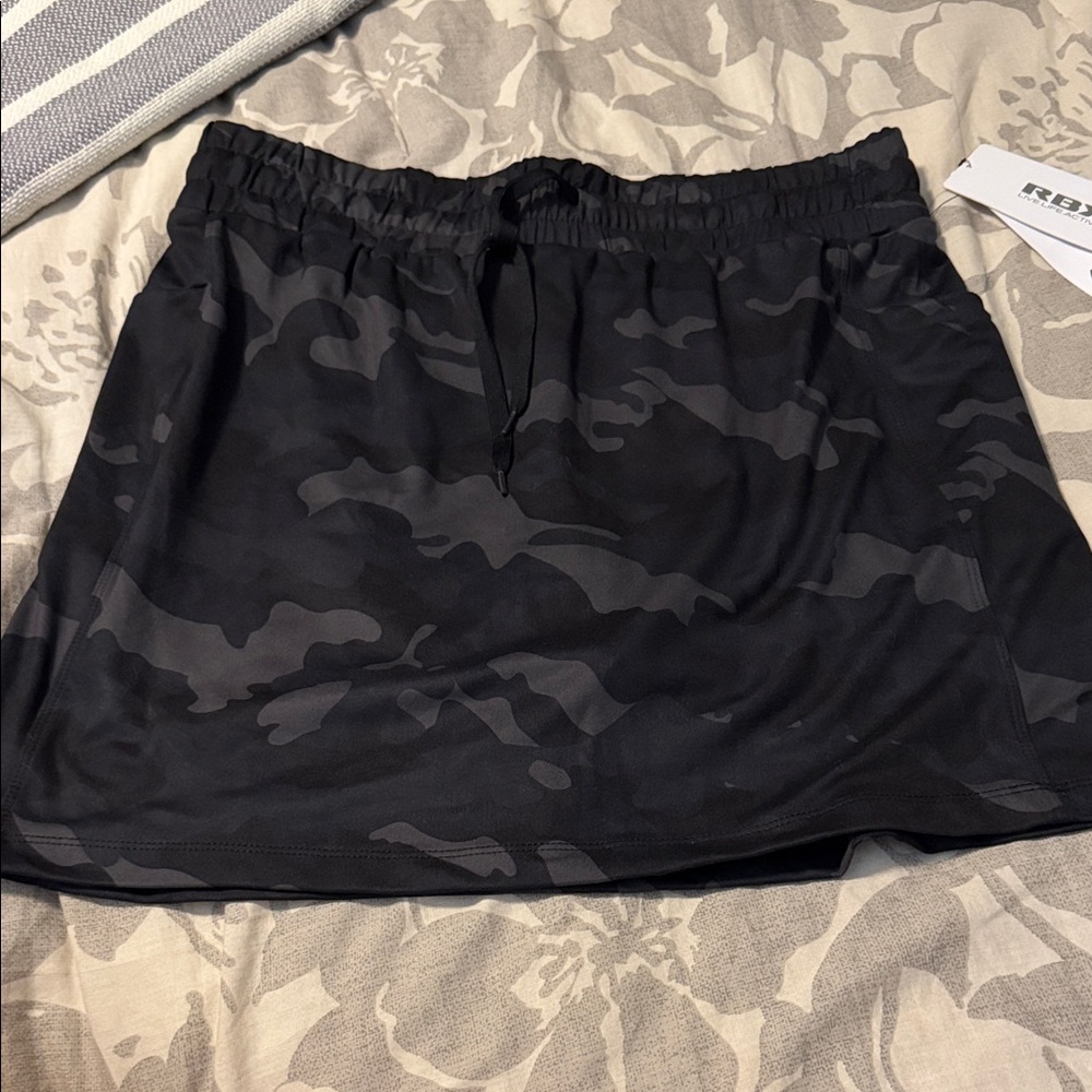 Black Camouflage Women's Skort